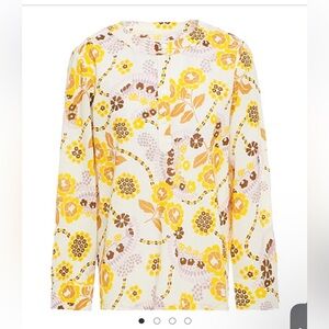 NWT A.P.C. Yellow and Brown Floral Blouse